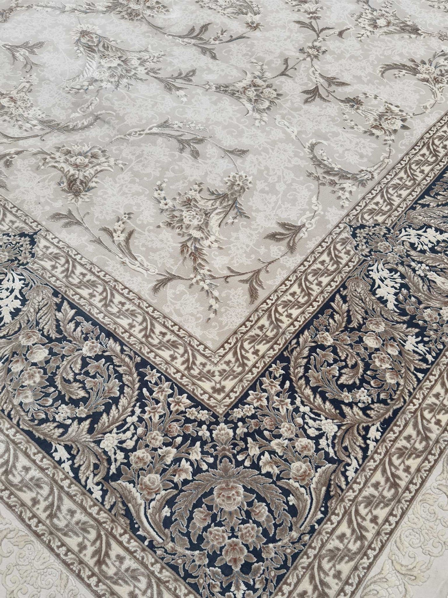 Modern Floral Rug - 10 x 13 ft