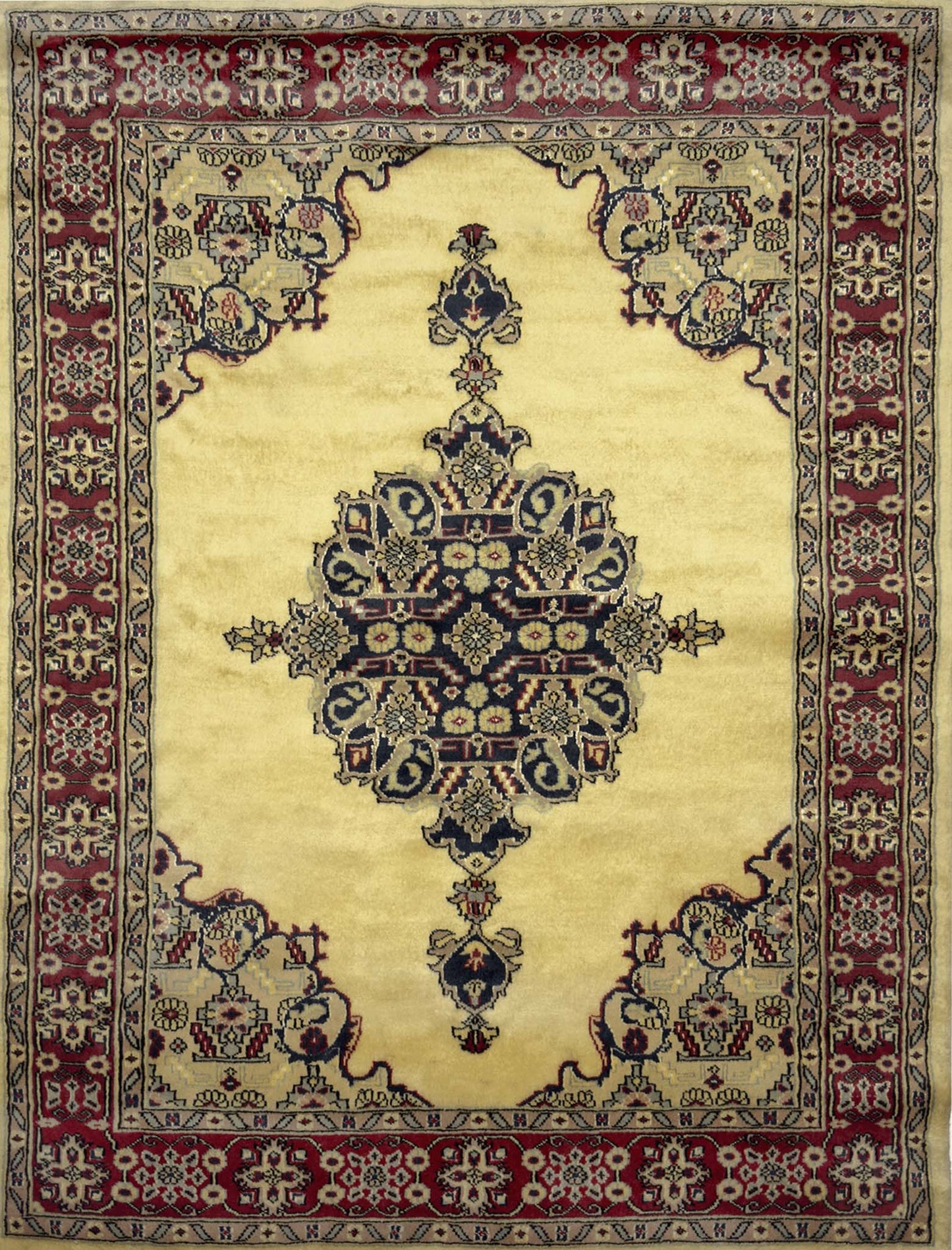 Kashan Medallion Rug - 6 x 4 ft
