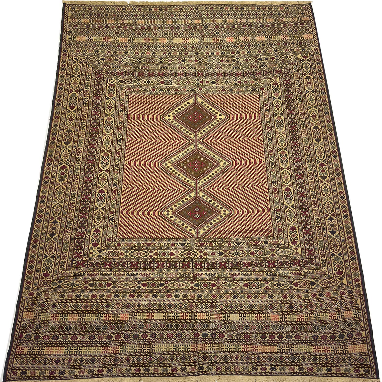 Afghan Soumak Kilim - 6 x 9 ft
