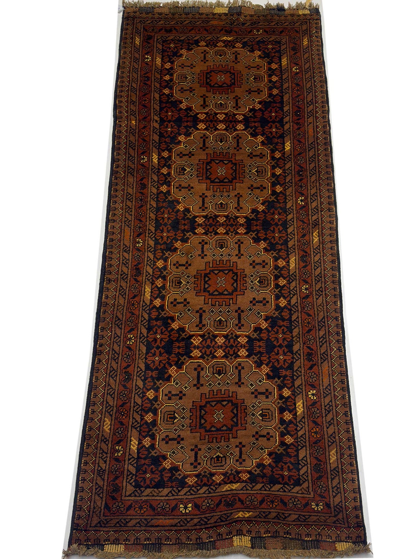 Pre-loved Afghan Runner - 2.5 x 6 ft