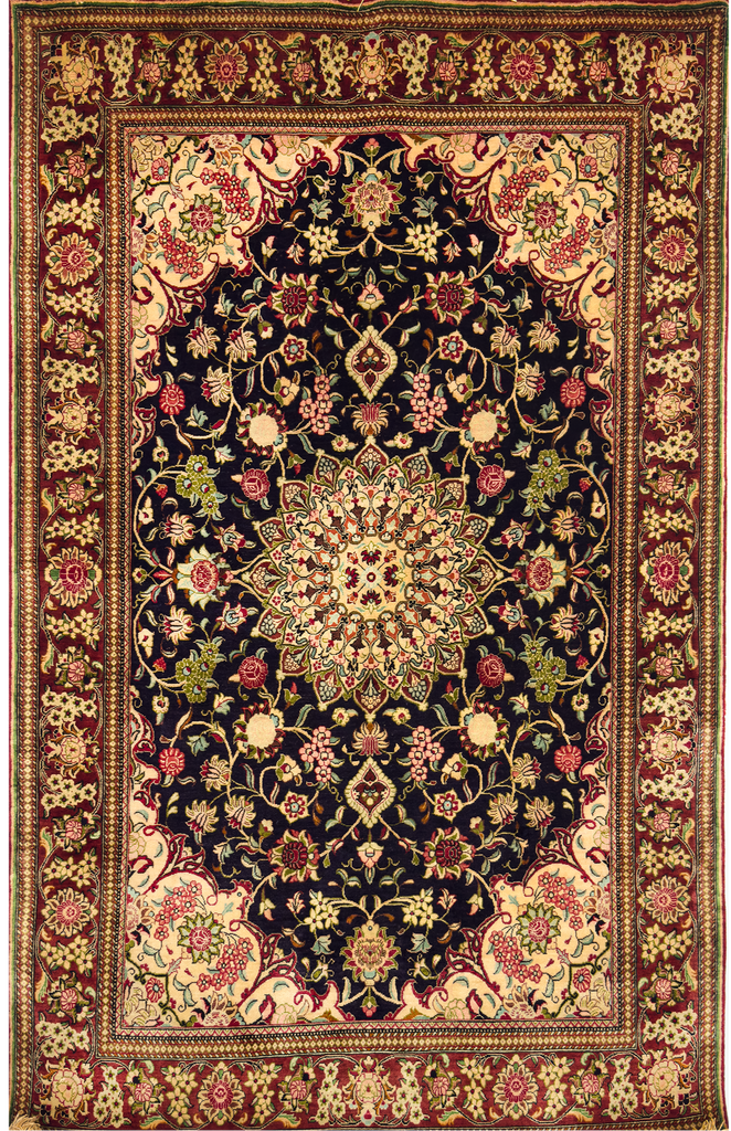 Irani (100% Silk) Qum Rug - 3 x 5 ft