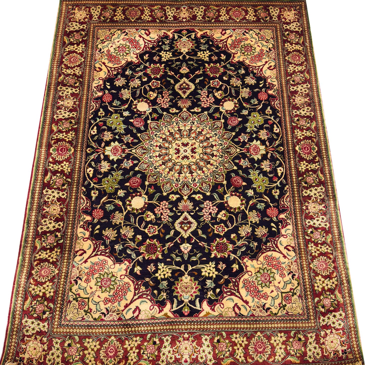 Qum Silk Rug - 3 x 5 ft