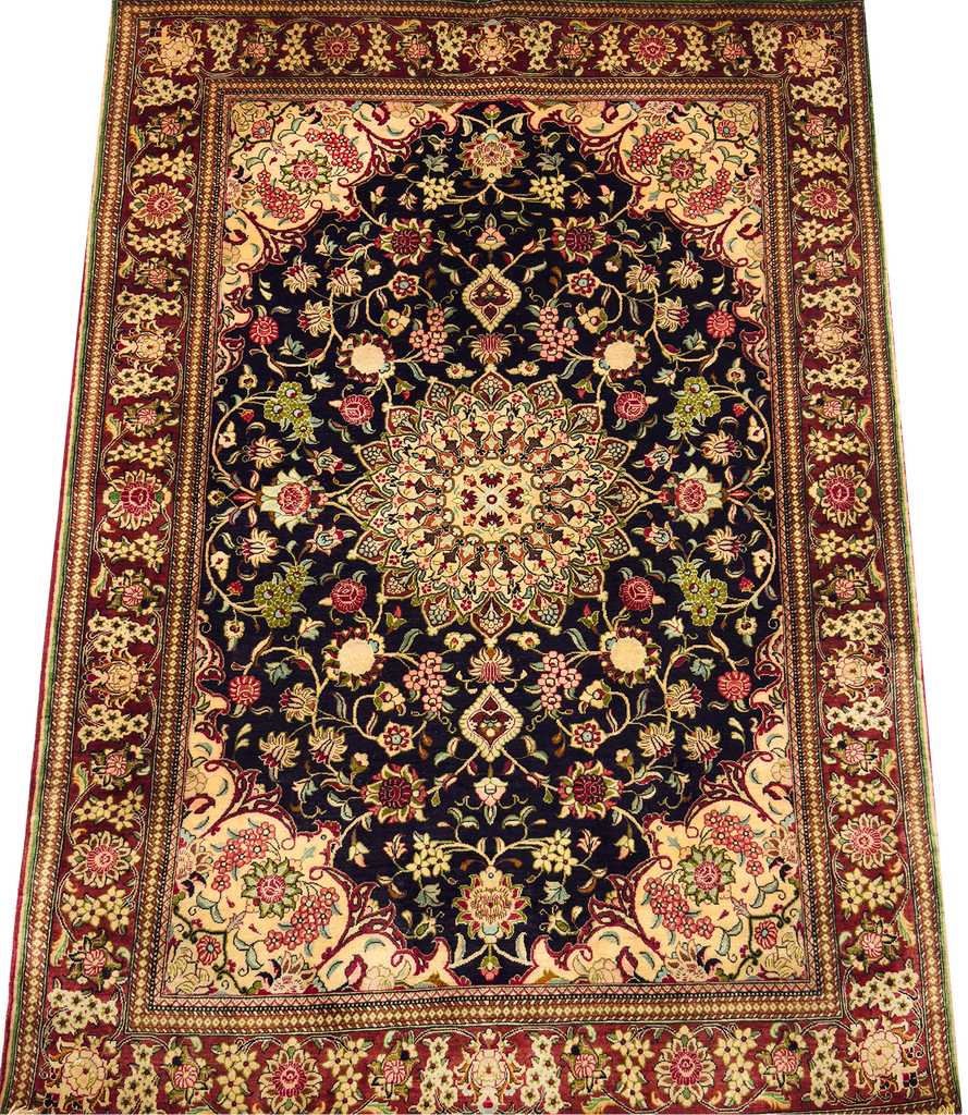 Irani (100% Silk) Qum Rug - 3 x 5 ft