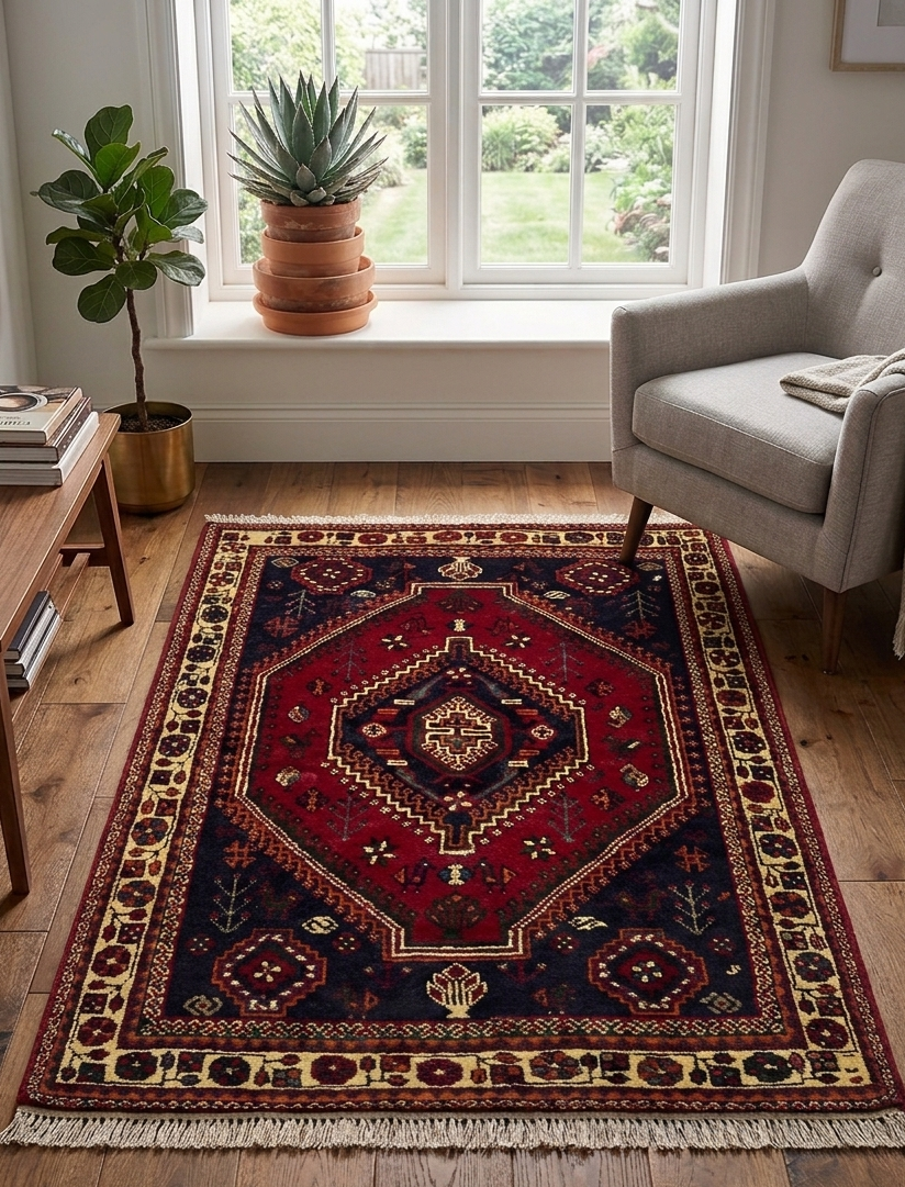 Shirazi Rug - 4 x 5 ft