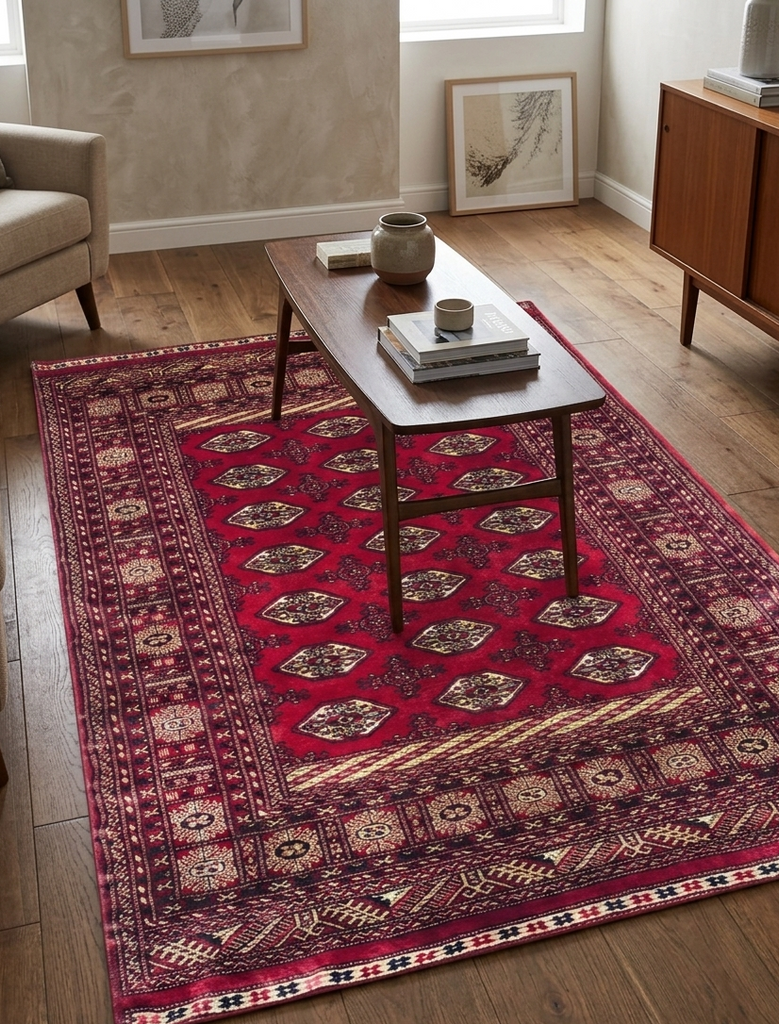 Bokhara Gul Rug - 4 x 6 ft