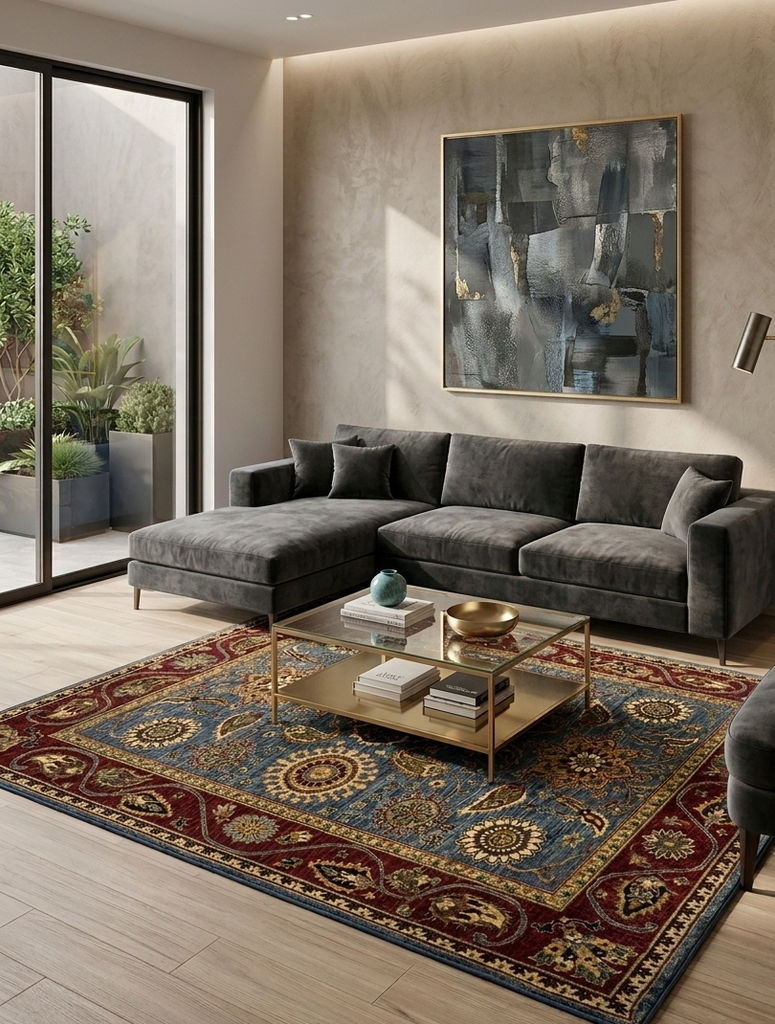 Modern Chobbi Rug - 7 x 5 ft