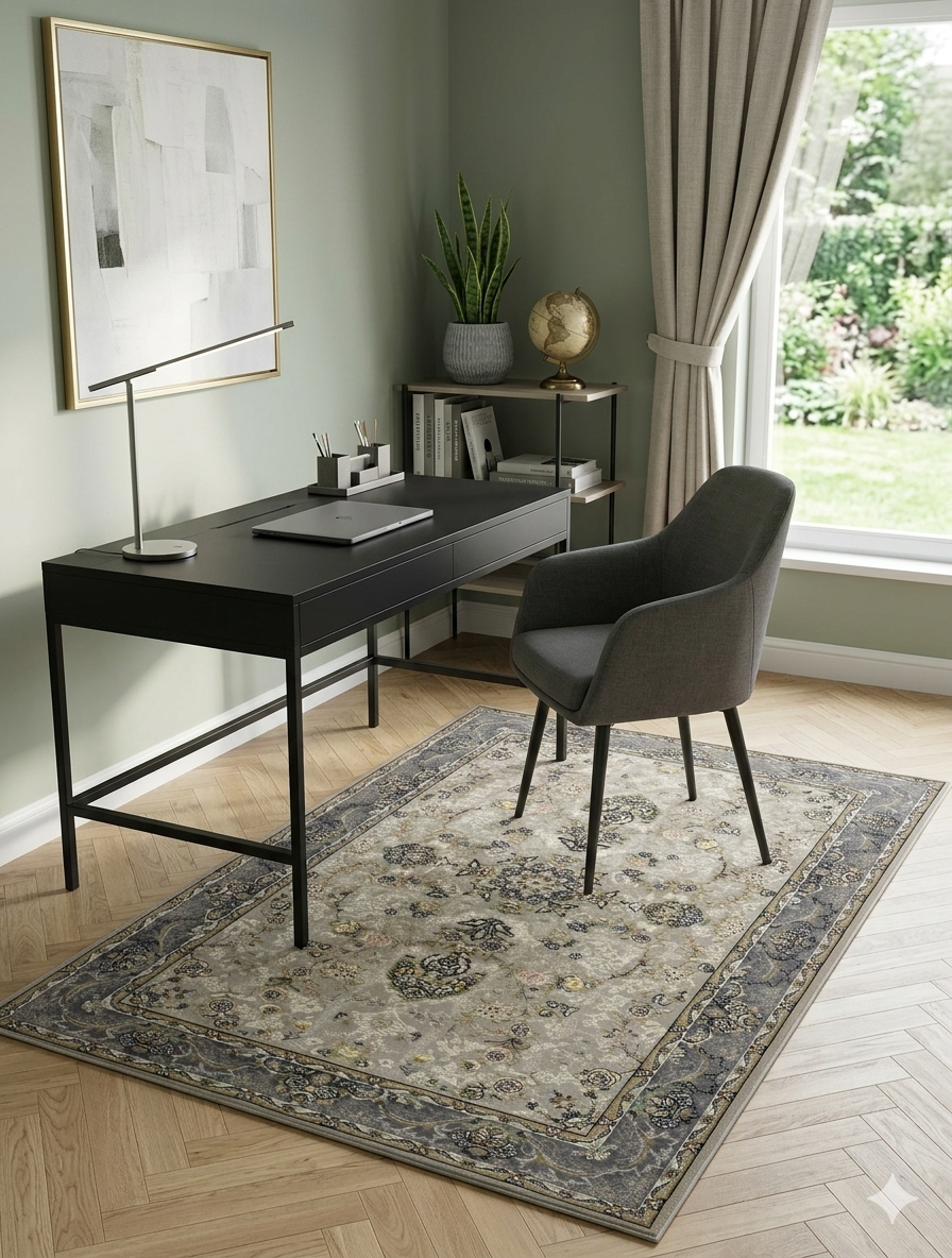 Modern Floral Rug - 3 x 5 ft