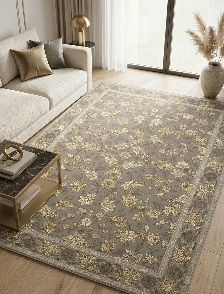 Modern Floral Rug - 3 x 5 ft