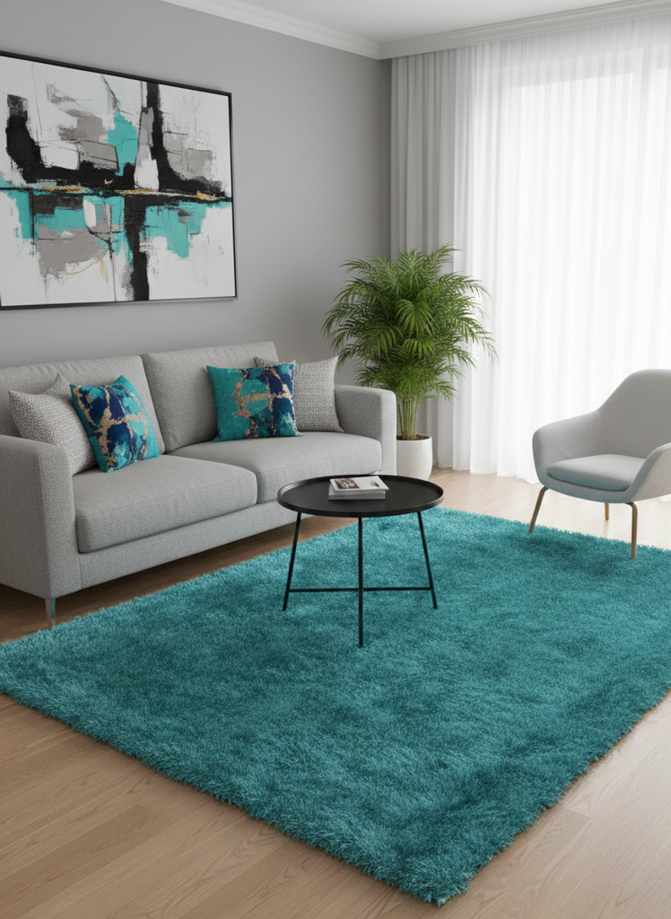 Modern Shaggy Rug - 3 x 5 ft