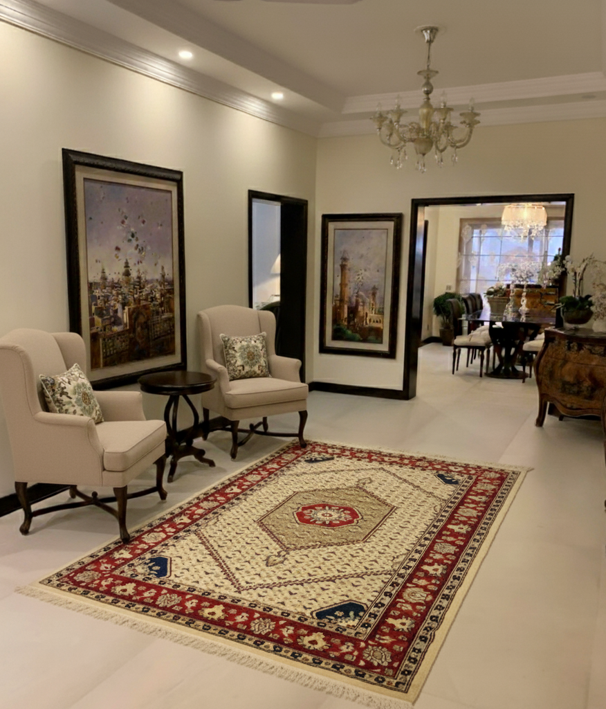 Persian Sennah Rug - 4 x 6 ft