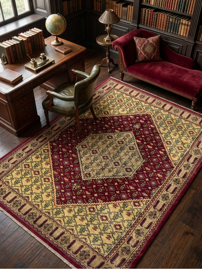 Persian Senneh Rug - 4 x 6 ft