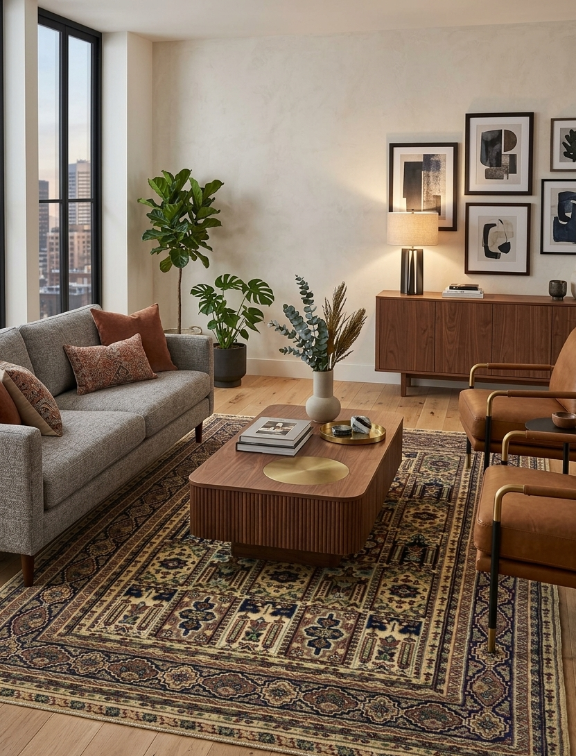 Bakhtiari Khesti Rug - 4 x 6 ft