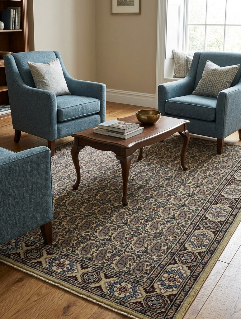 Paisley Boteh Rug - 5 x 8 ft