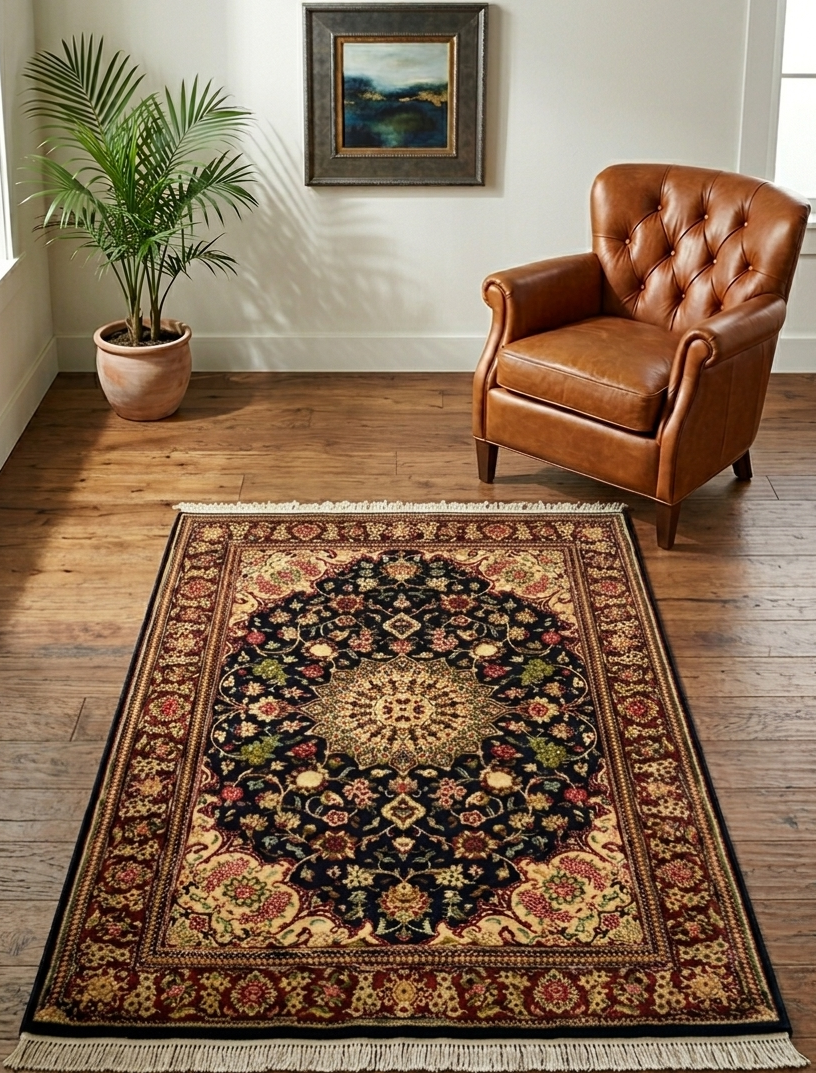 Qum Silk Rug - 3 x 5 ft