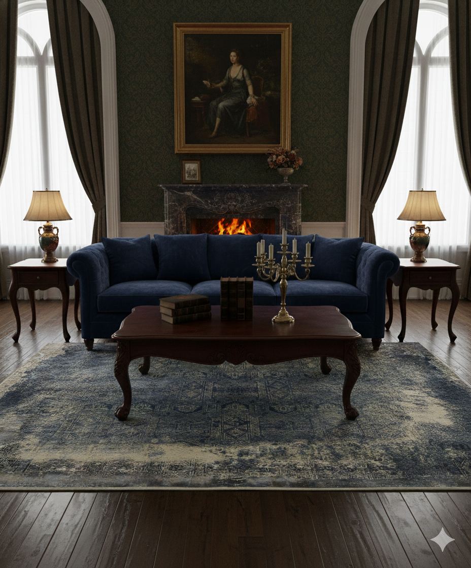 Vintage Silk Rug - 7 x 10 ft