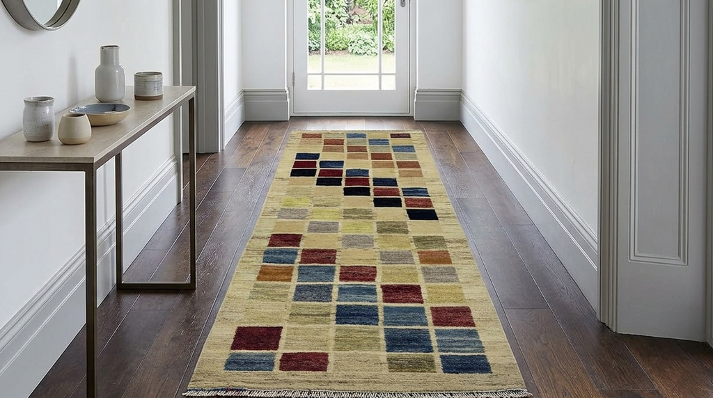 Modern Gabbeh Rug - 7 x 2.5 ft