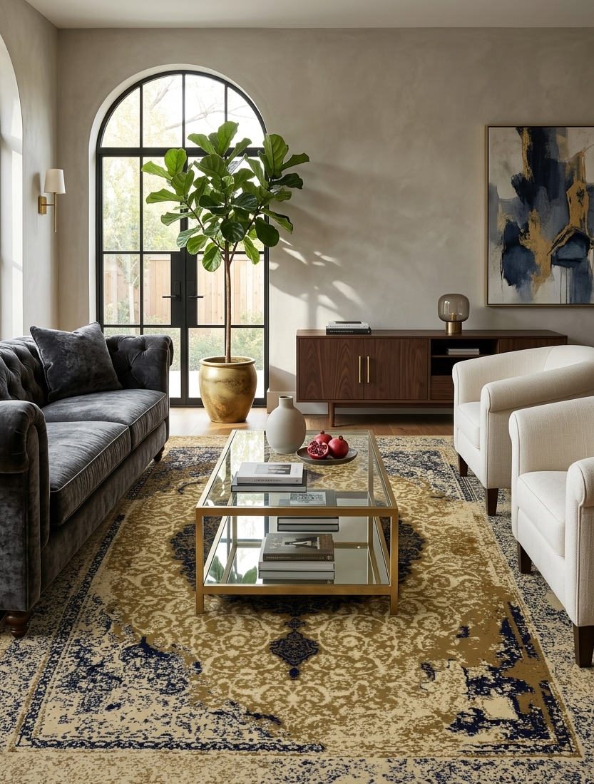 Modern Vintage Rug - 4 x 6 ft