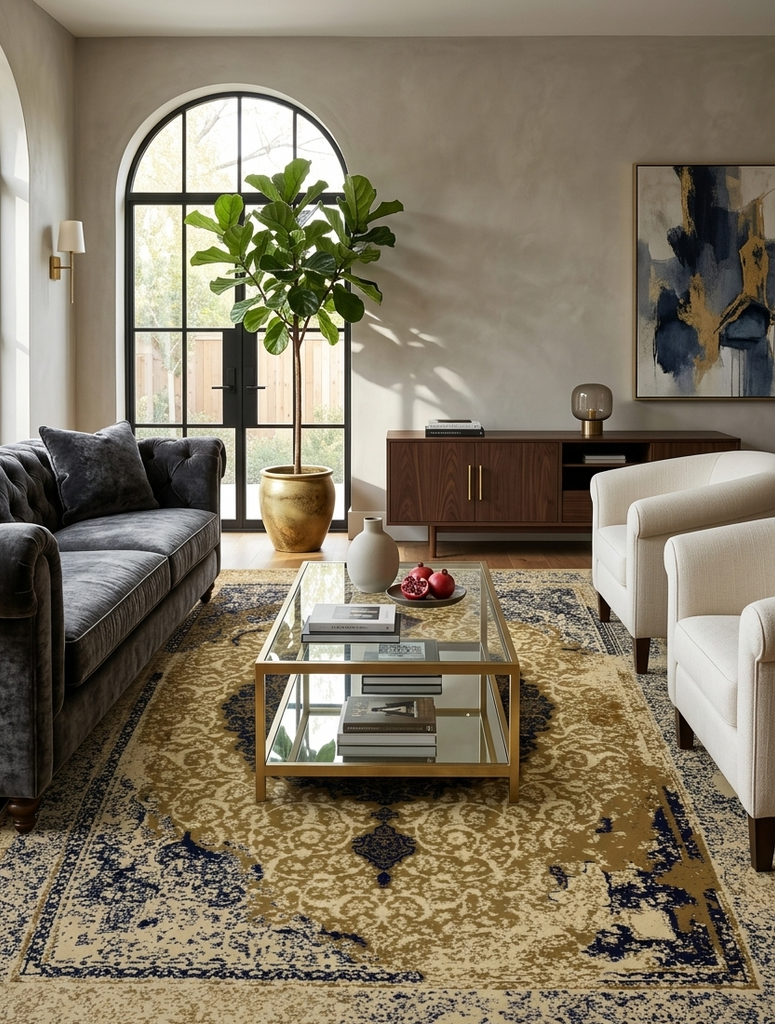 Modern Vintage Rug - 4 x 6 ft