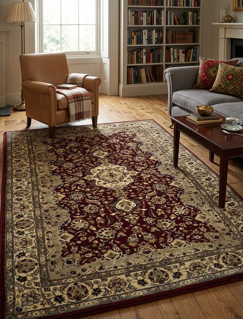 Isfahan Floral Rug - 5 x 8 ft