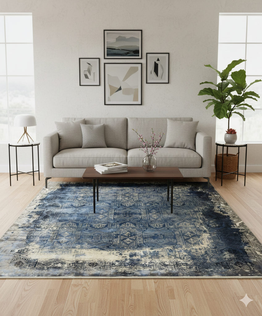 Vintage Silk Rug - 7 x 10 ft