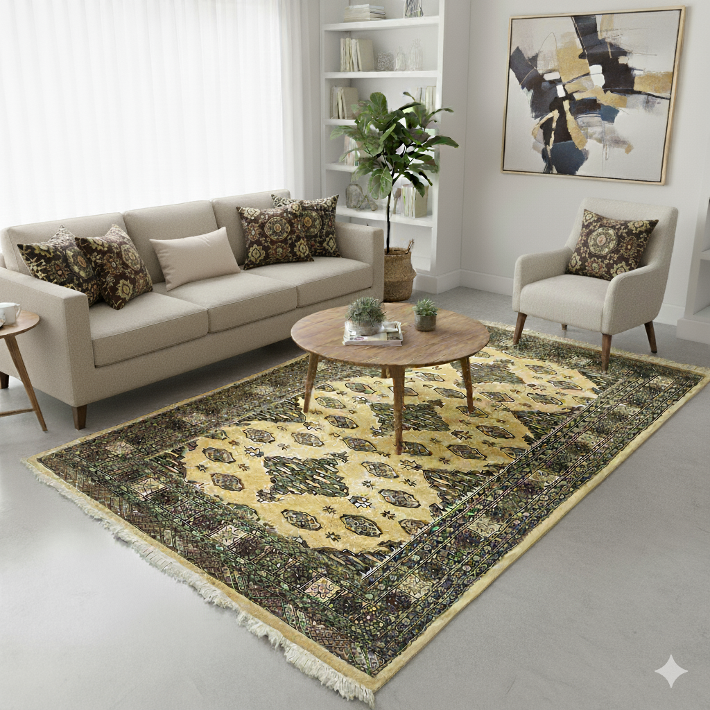 Pak. Bokhara Gul Rug - 4 x 6 ft