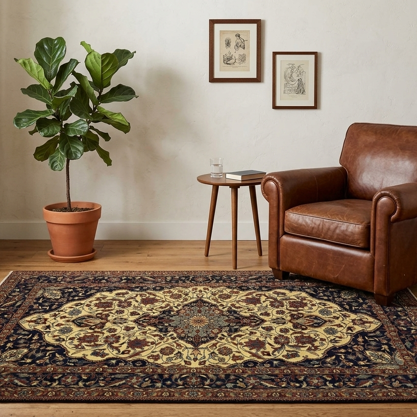 Kashan Rug - 5 x 3 ft