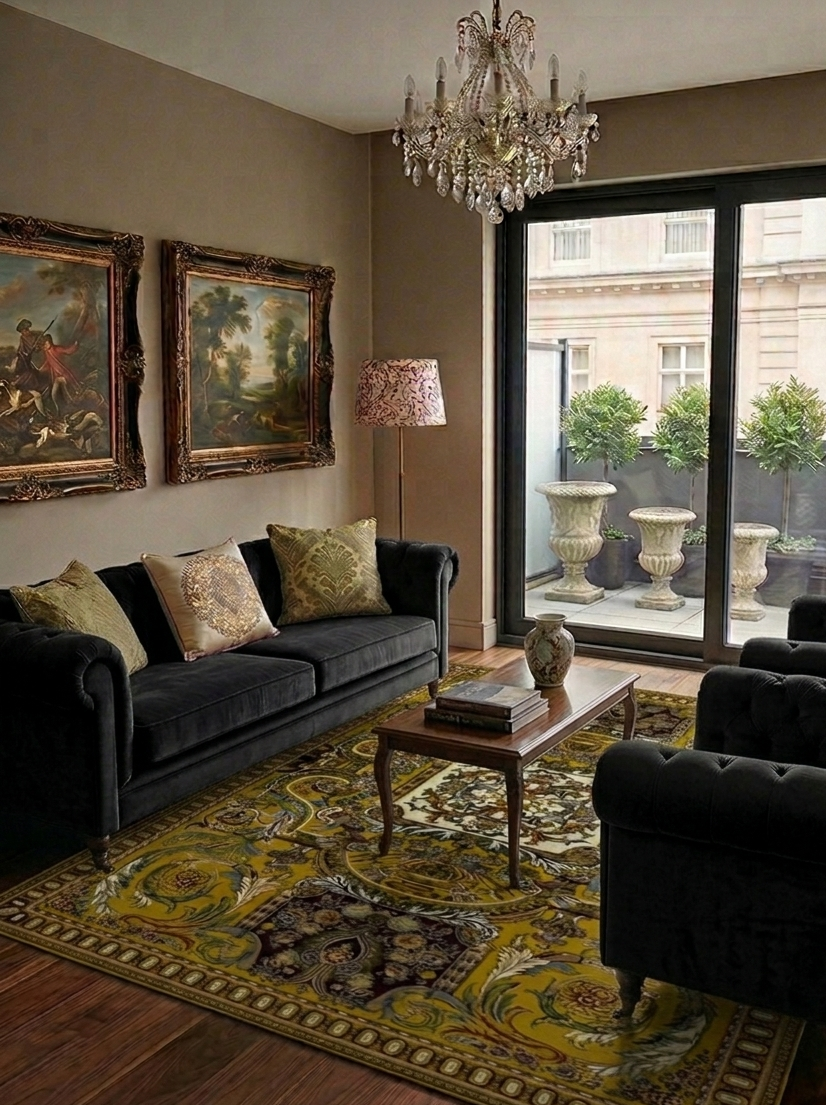 Modern Versace Rug - 5 x 7 ft