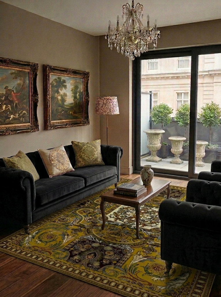 Modern Versace Rug - 5 x 7 ft