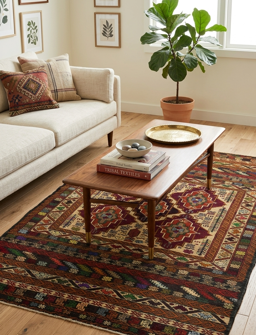 Afghan Kilm Soumak - 4 x 6 ft
