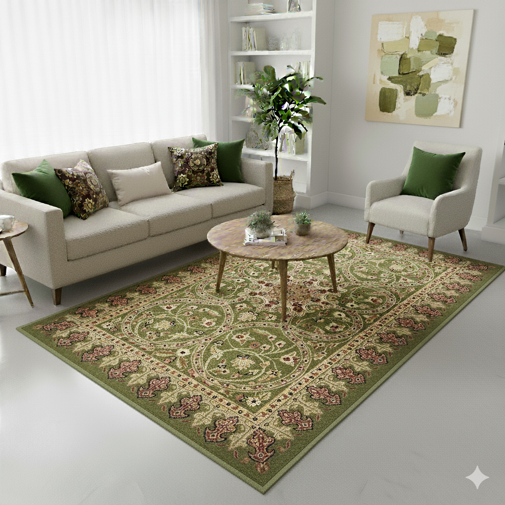 Persian Floral Rug - 4 x 6 ft