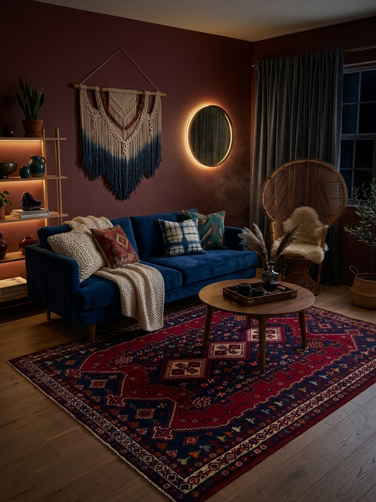 Tribal Afsharr Rug - 5 x 6 ft