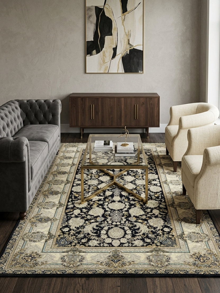 Traditional Floral Rug - 4 x 7 ft