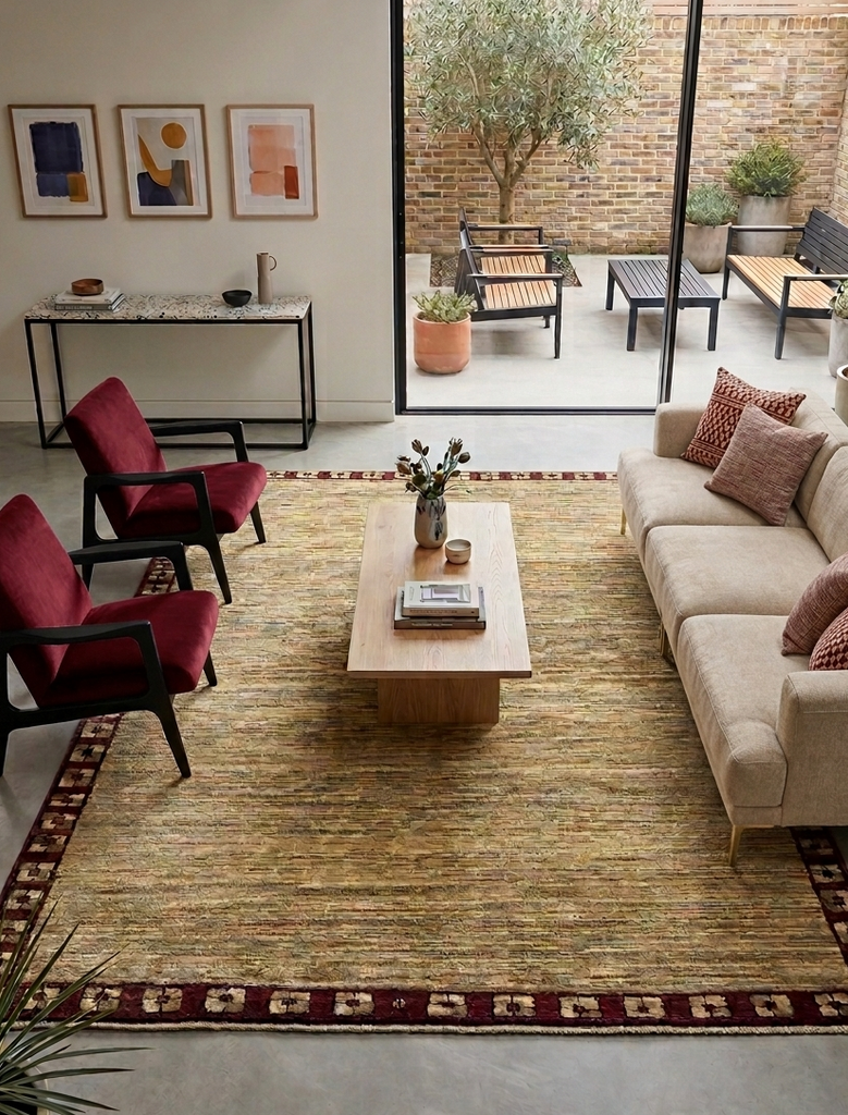 Modern Gabbeh Rug - 9.5 x 6.5 ft