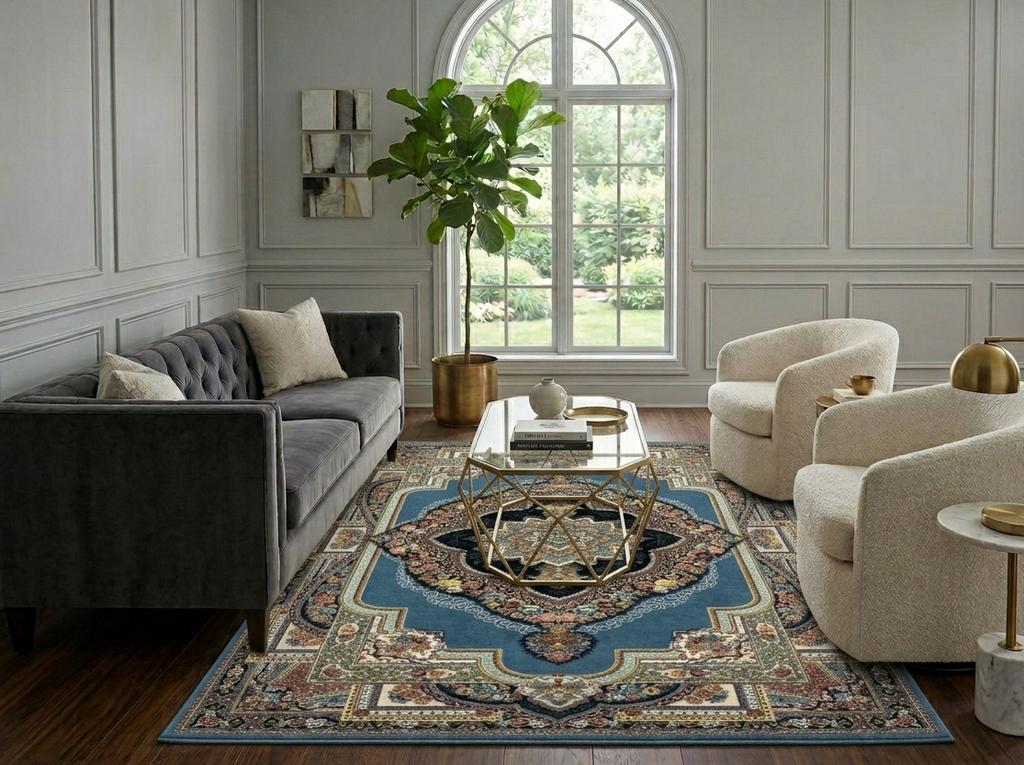 Traditional Medallion Rug - 3 x 5 ft