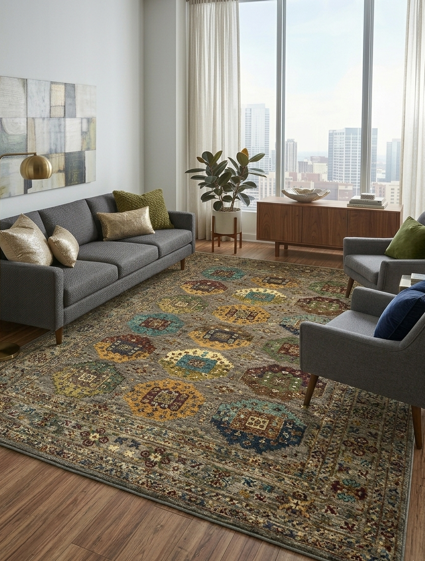 Modern Kazak Rug - 7 x 10 ft