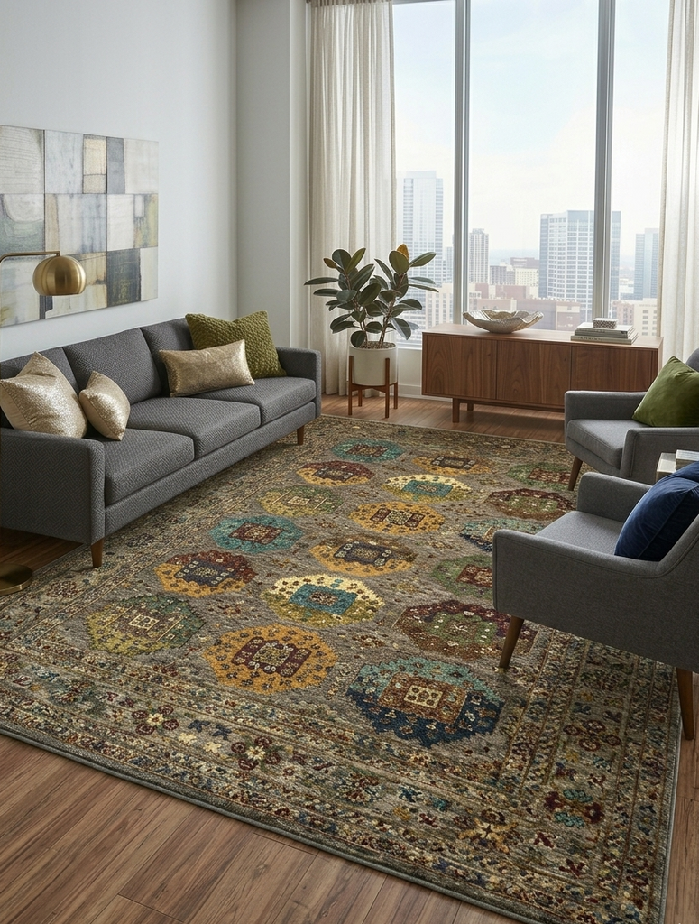 Modern Kazak Rug -7 x 10 ft
