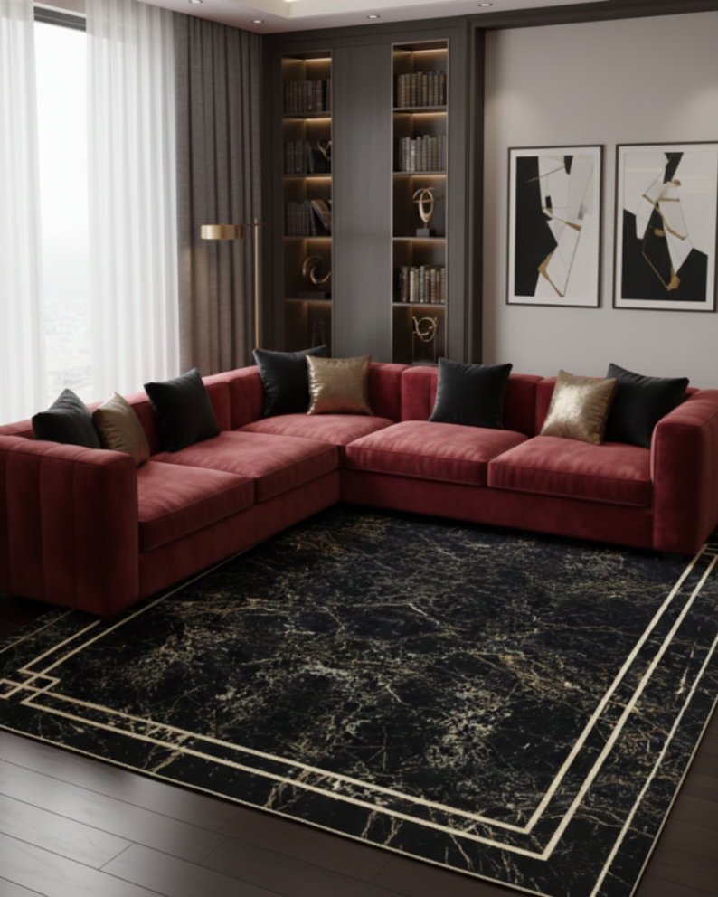Contemporary Silk Rug  - 7 x 10 ft