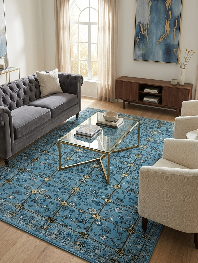 Modern Contemporary Rug - 4 x 6 ft