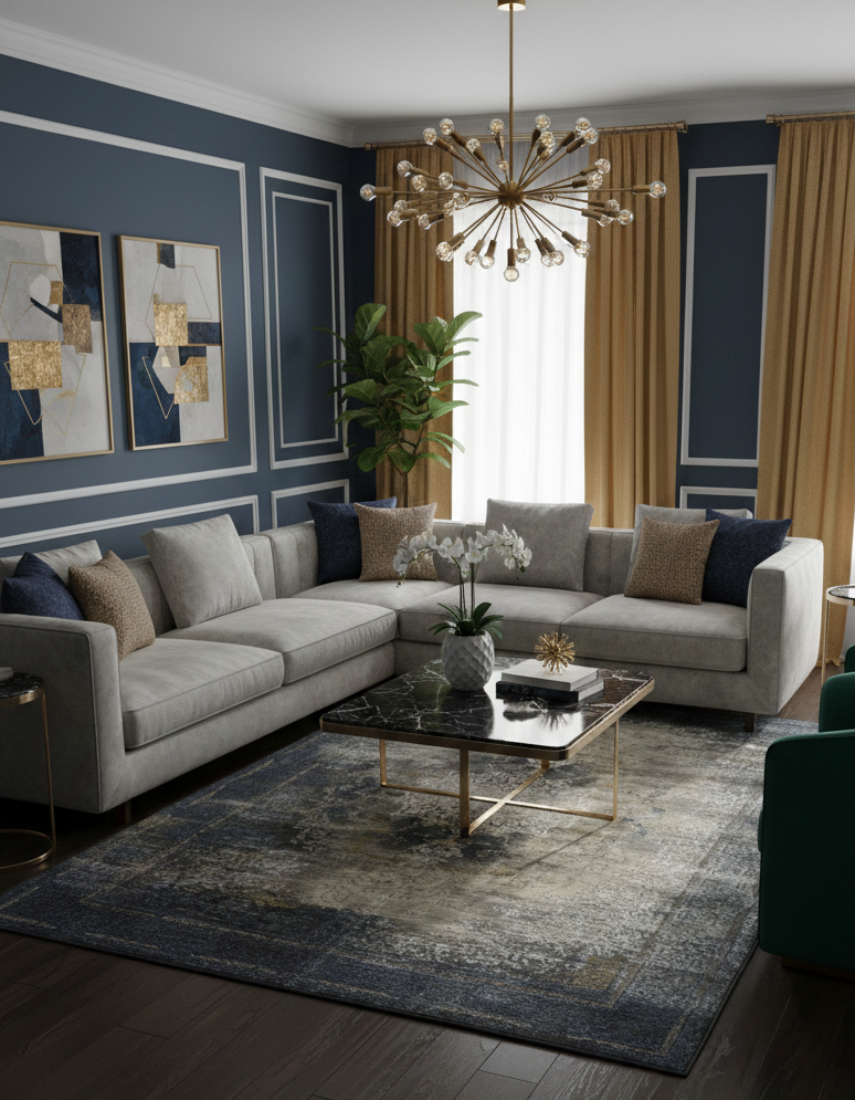 Modern Vintage Rug - 7 x 10 ft
