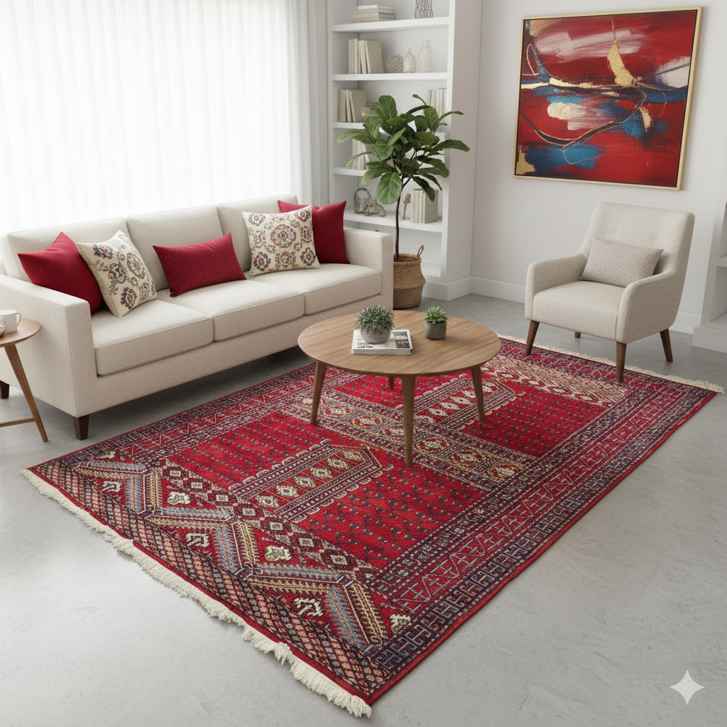 Ensi Bokhara Rug - 4 x 6 ft