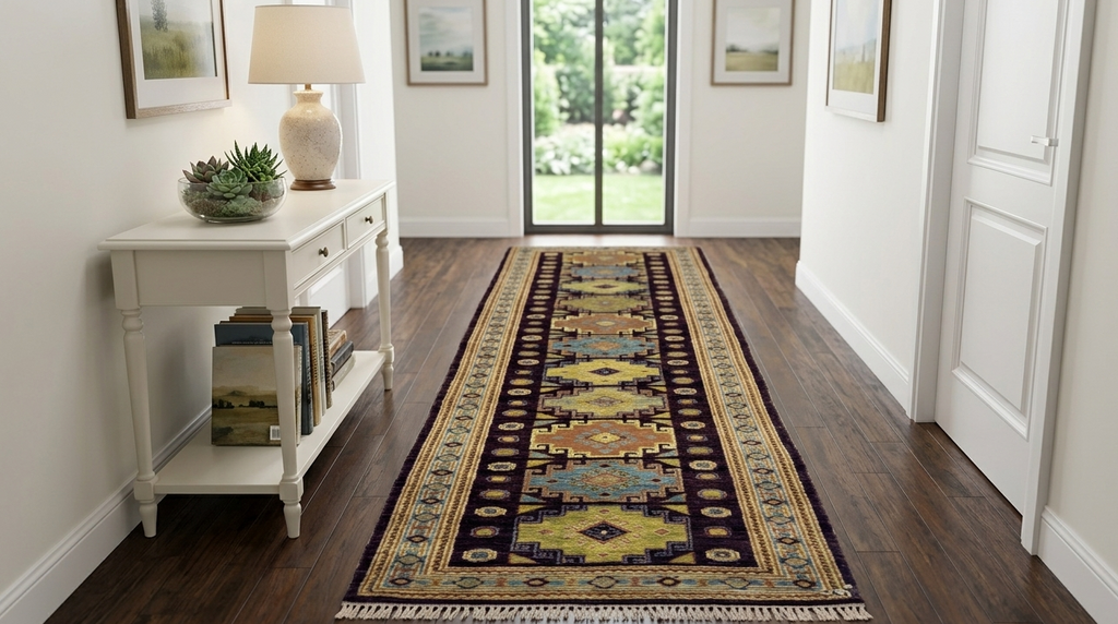 Modern Kazak Runner - 7 x 2.5 ft