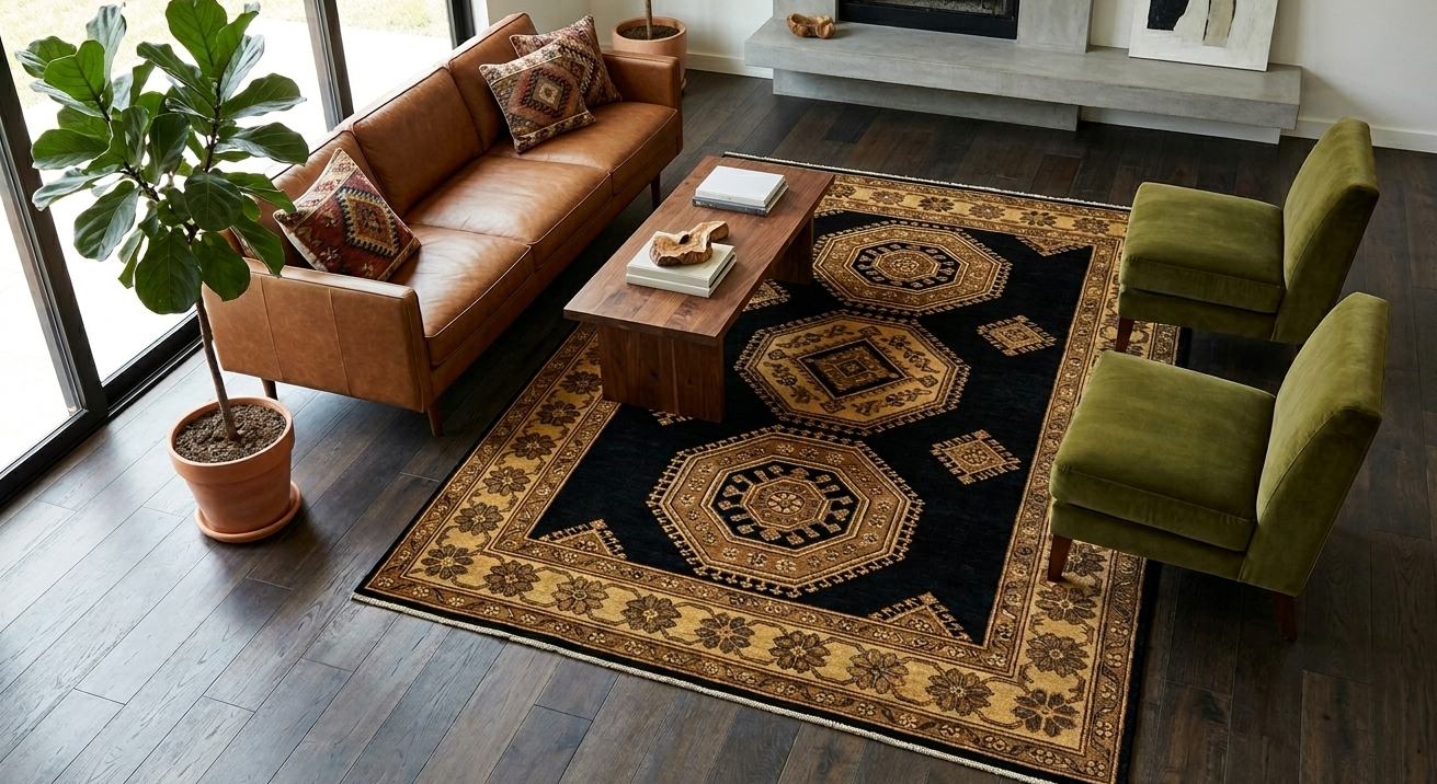 Tribal Herati Rug - 4 x 7 ft