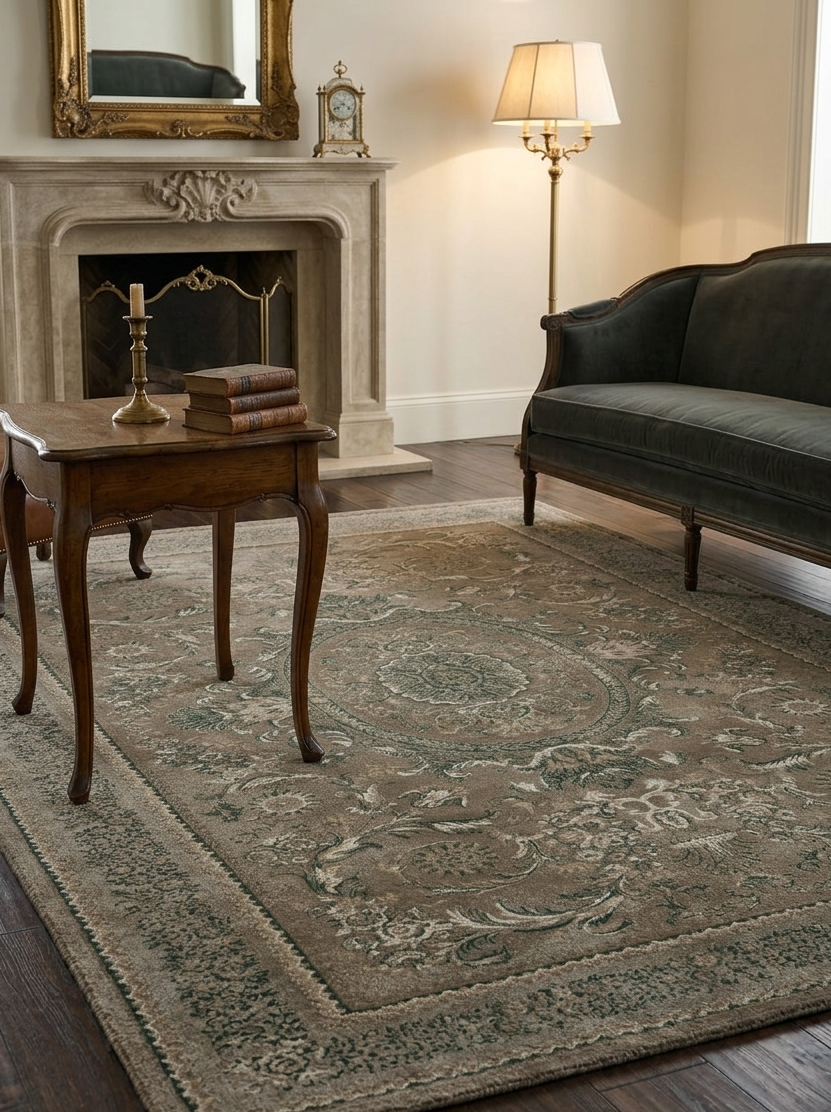 Transitional Floral Rug - 7 x 10 ft