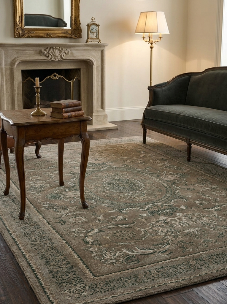 Transitional Floral Rug - 7 x 10 ft