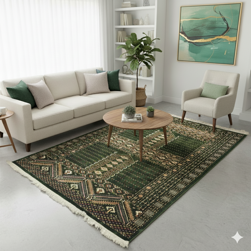 Ensi Bokhara Rug - 4 x 6 ft