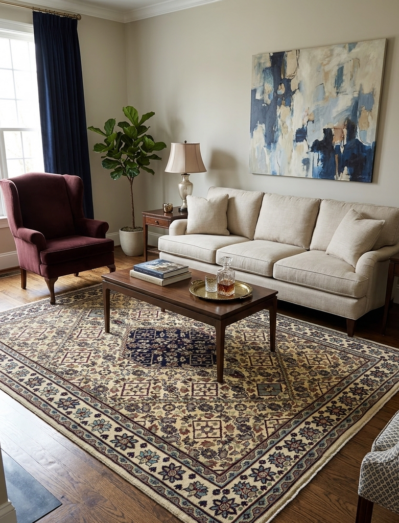 Mahi Herati Rug - 4.5 x 6.5 ft