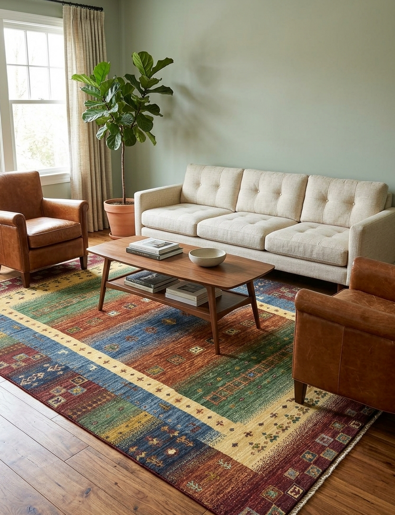 Modern Gabbeh Rug - 4 x 6 ft
