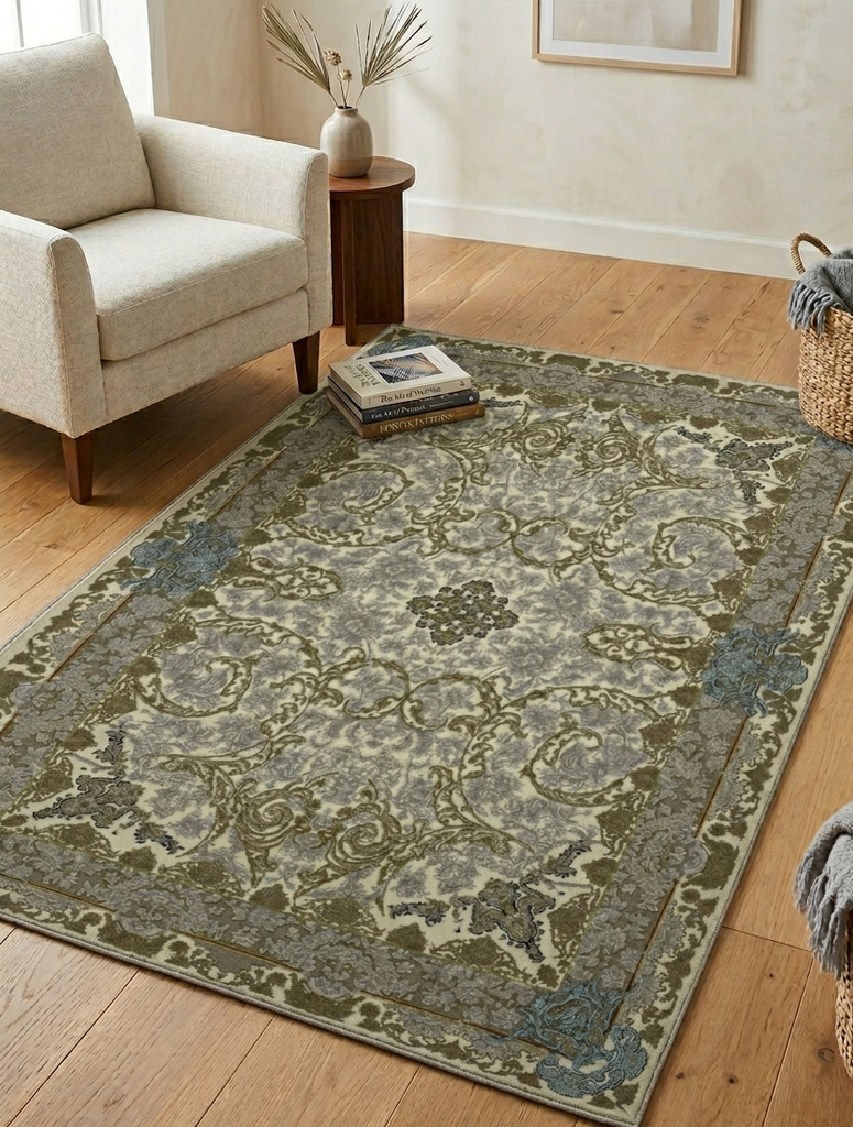 Modern Floral Rug - 3 x 5 ft