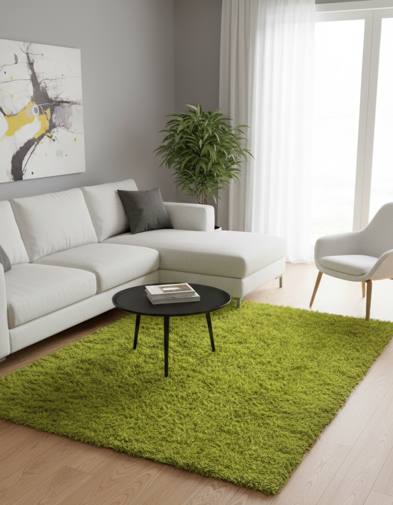 Modern Shaggy Rug - 4 x 6 ft