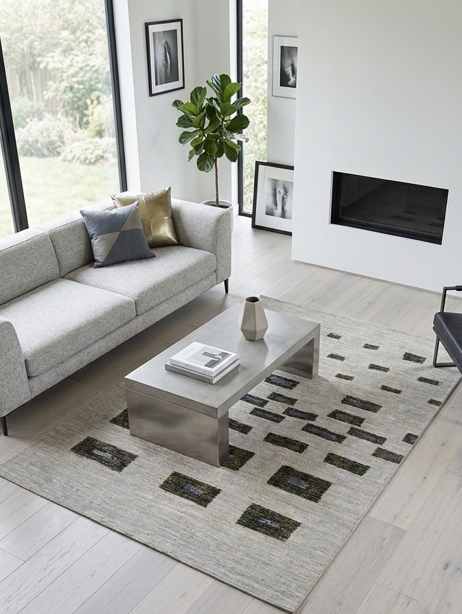 Modern Contemporary Rug - 5 x 7 ft
